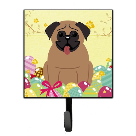 Jensendistributionservices Easter Eggs Pug Brown Leash or Key Holder MI2088063